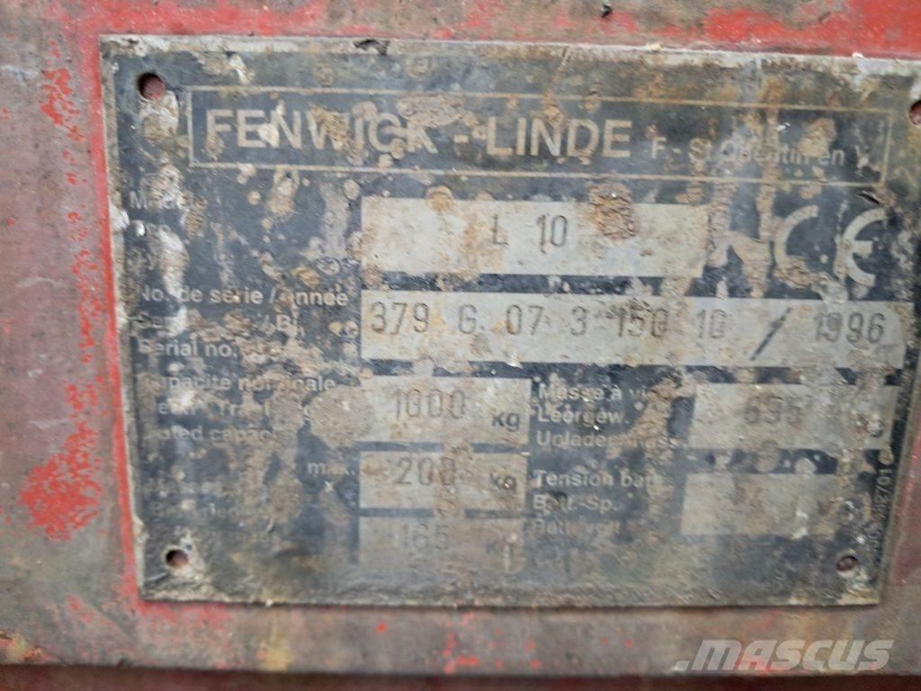 Linde L10 Empilhador para operador externo