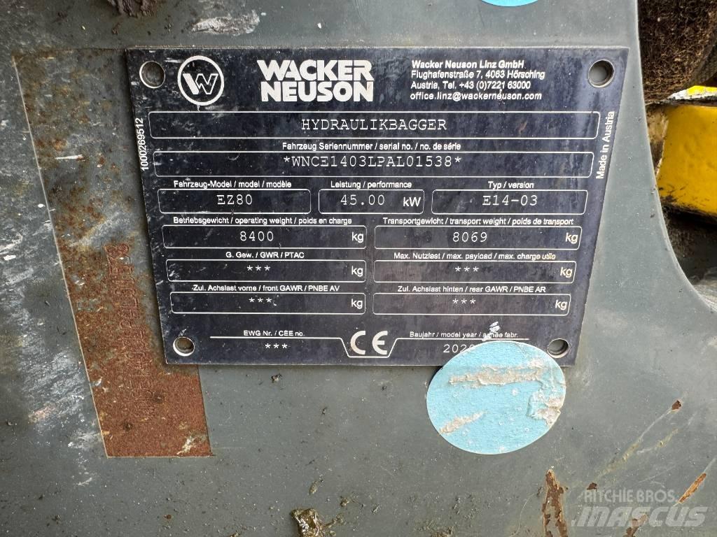 Wacker Neuson EZ80 Escavadeiras de esteiras