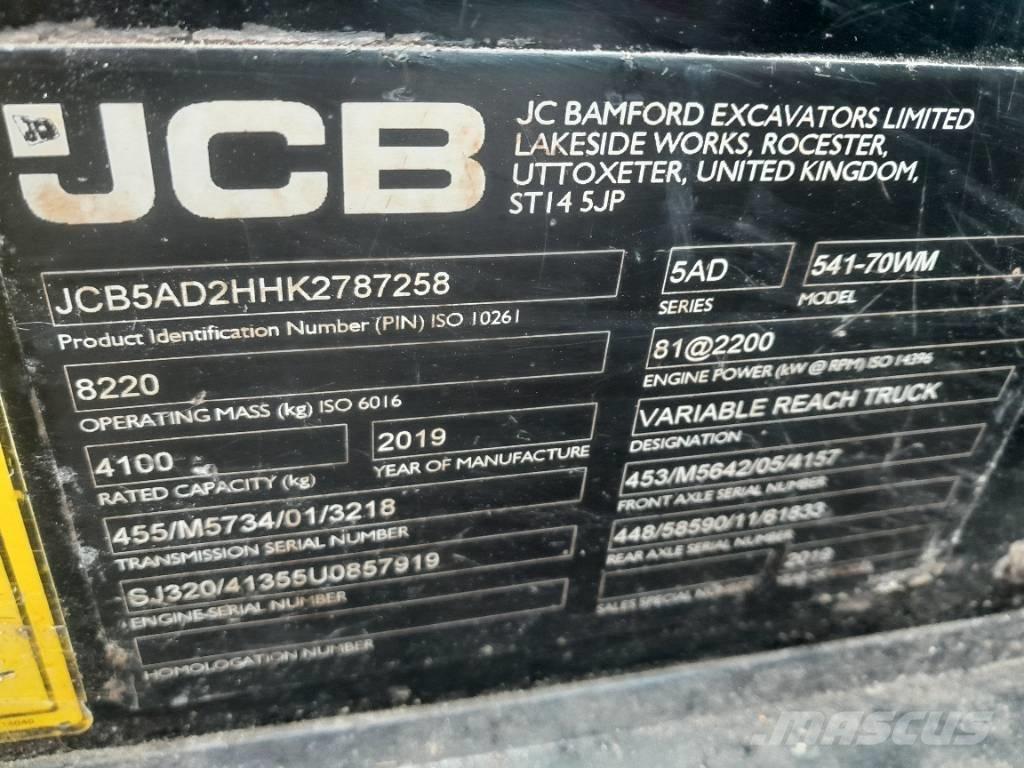 JCB 541-70 Telescópicas para Agricultura