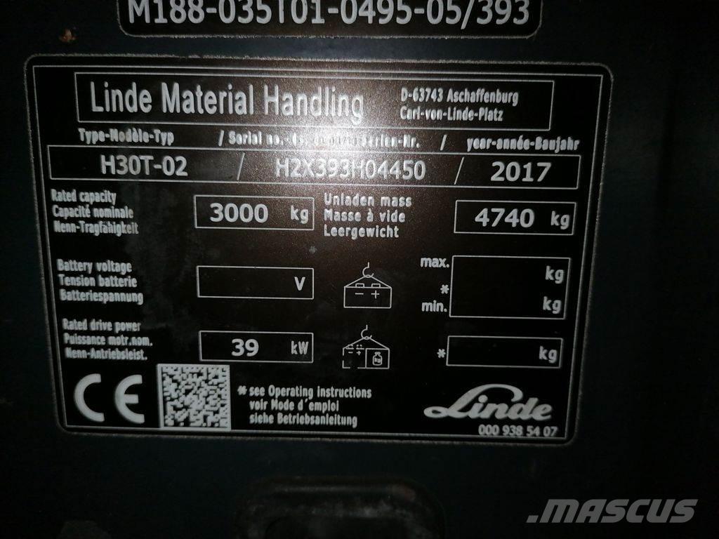 Linde H30T-02 Empilhadores a gás