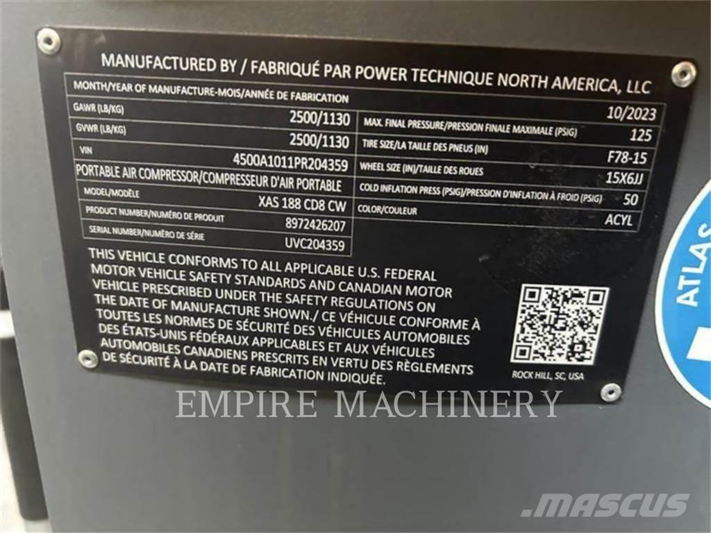 Atlas Copco XAS188CD Compressores