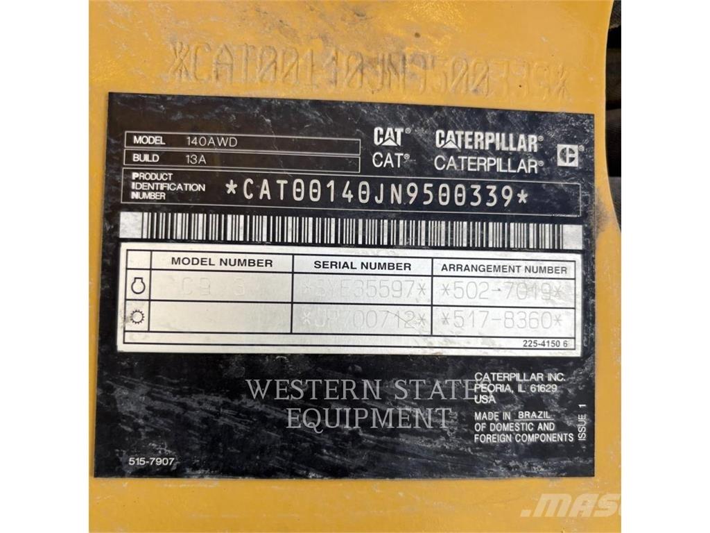CAT 140 Motoniveladoras