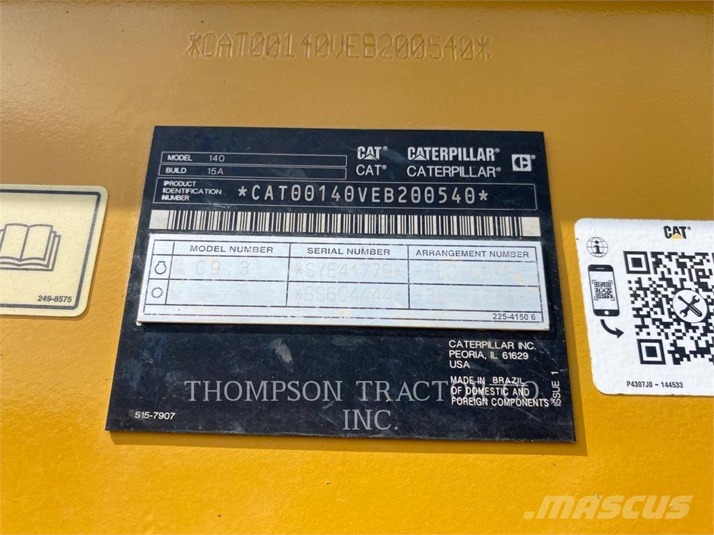 CAT 140 Motoniveladoras