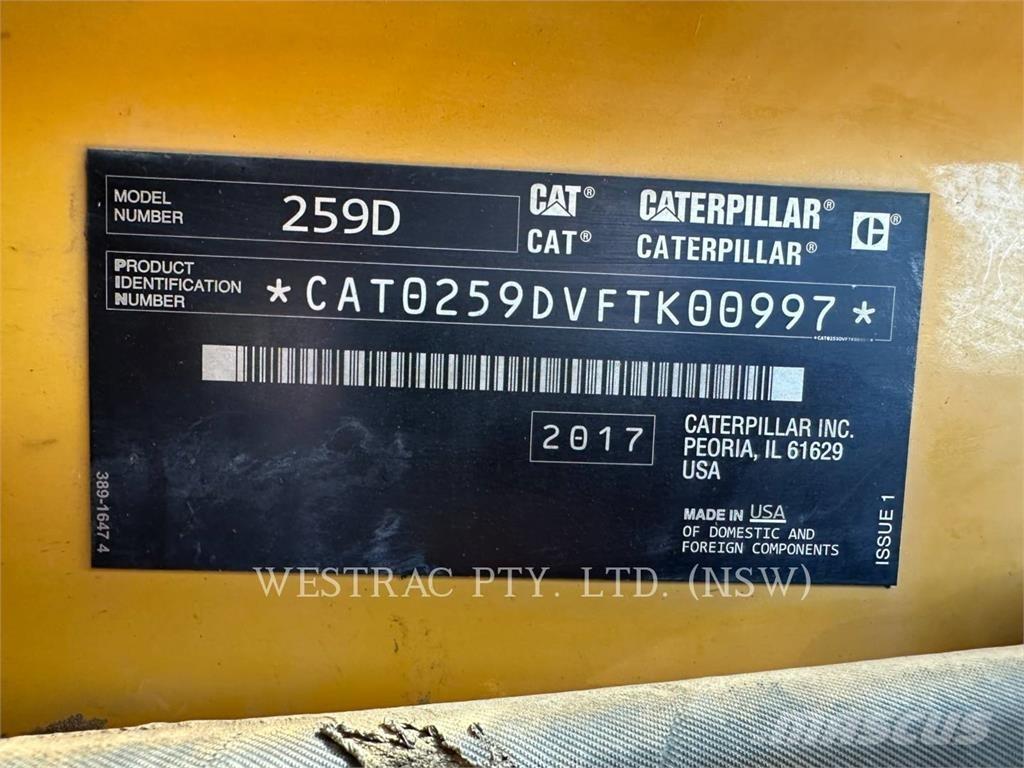 CAT 259D Carregadoras de lagartas