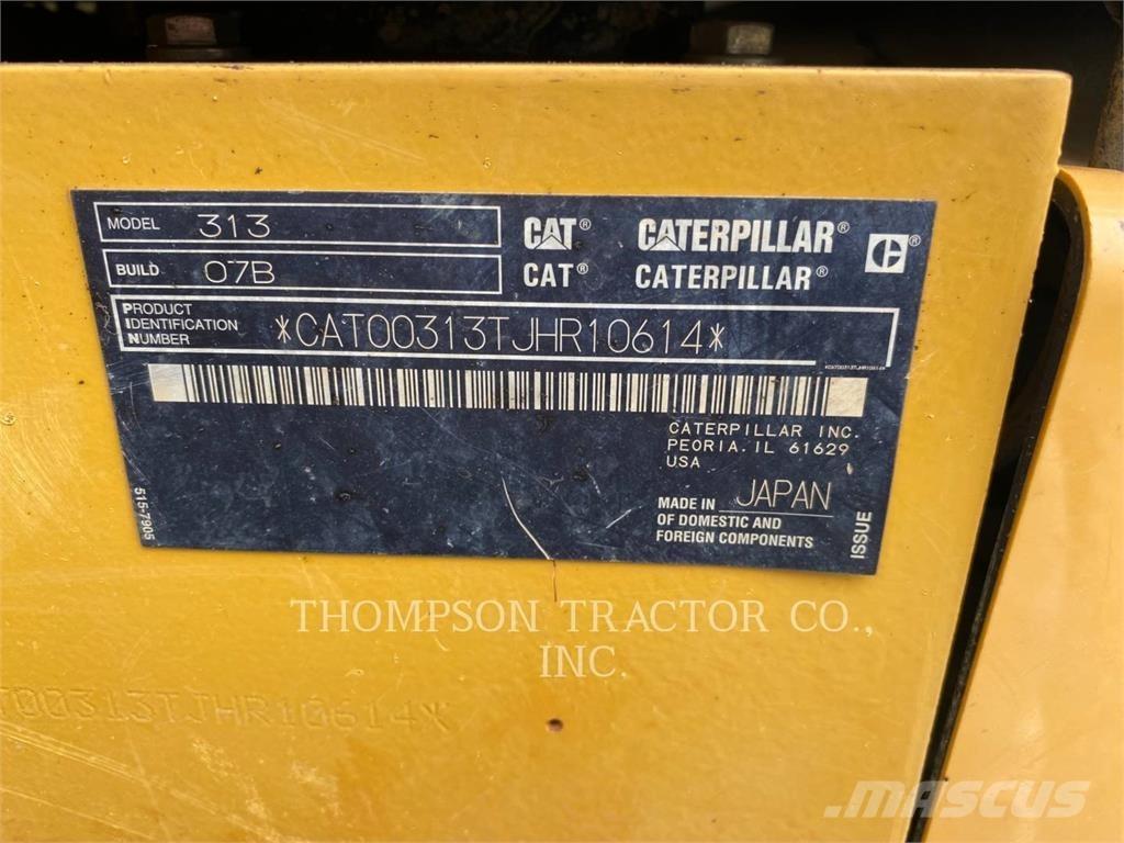 CAT 313 Escavadeiras de esteiras