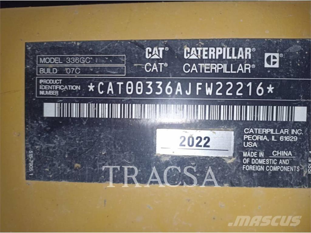 CAT 336-07GC Escavadeiras de esteiras