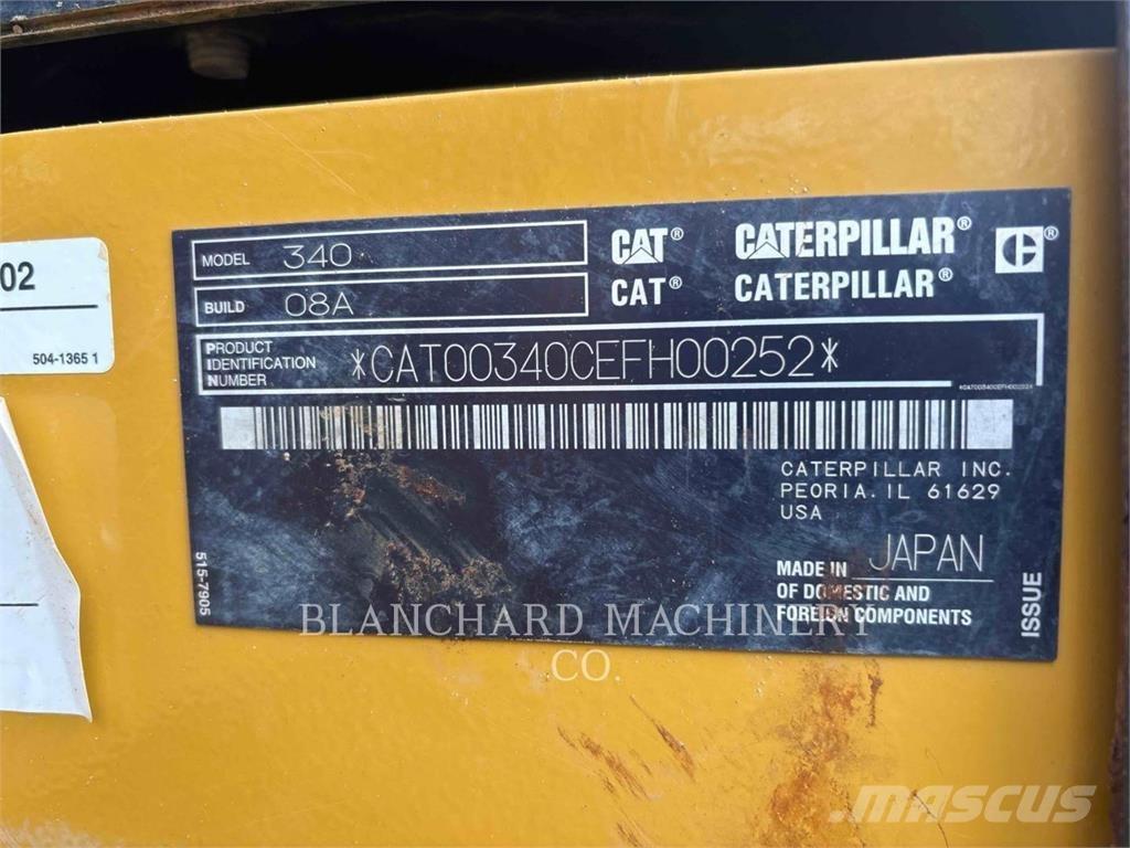 CAT 340 Escavadeiras de esteiras