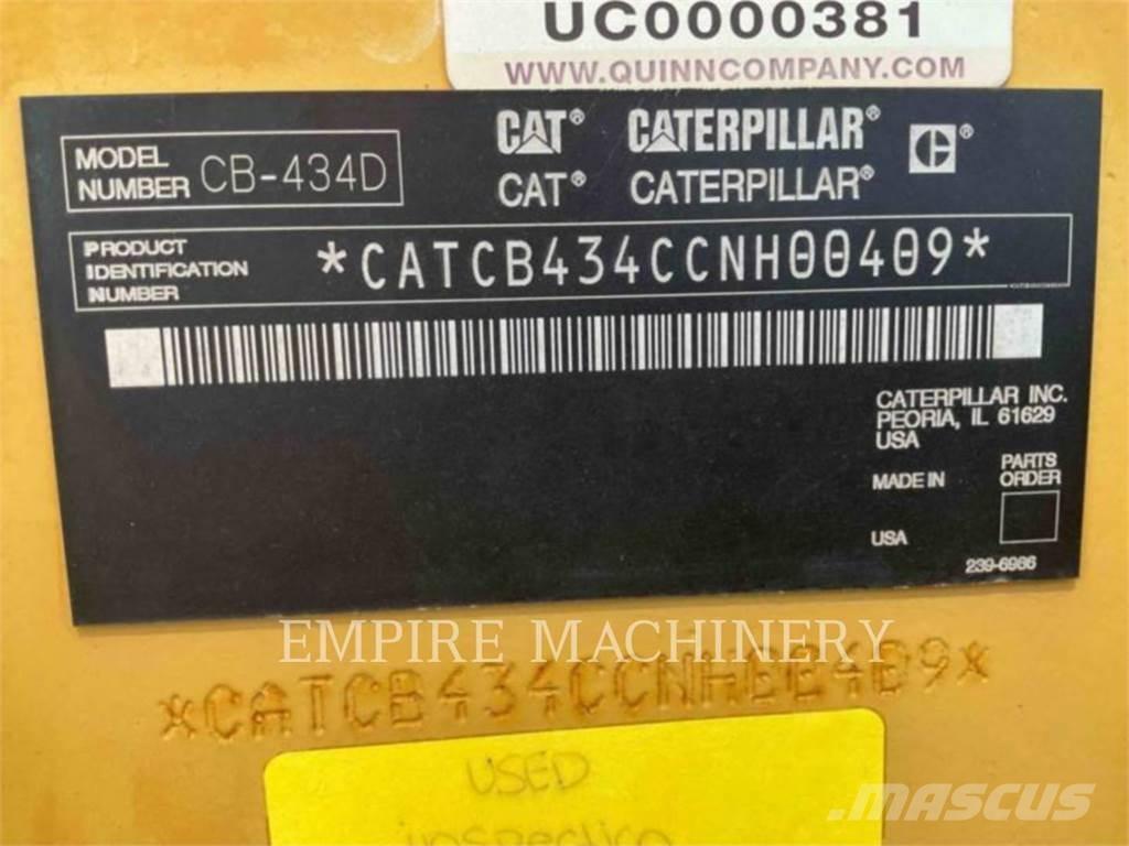 CAT CB434D Cilindros Compactadores tandem