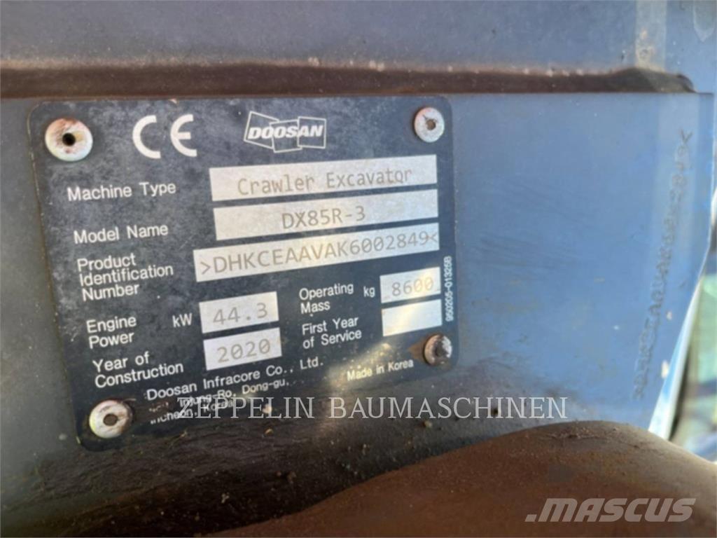 Doosan DX85R-3 Escavadeiras de esteiras