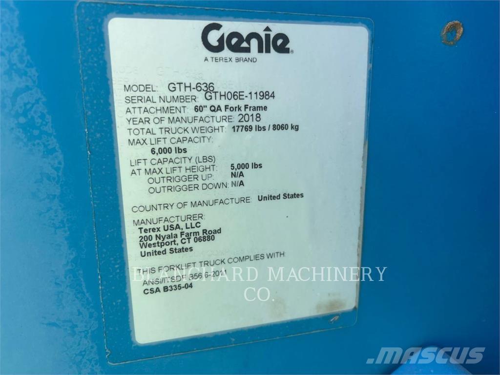 Genie GTH-636 Manipulador telescópico