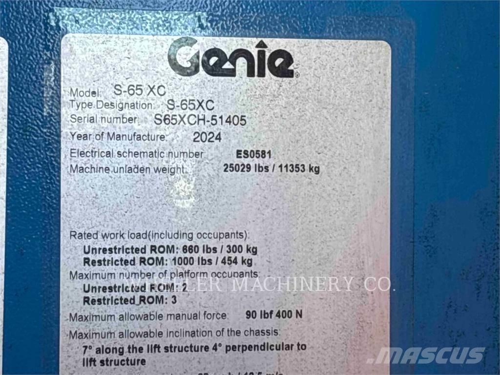 Genie S65XC Elevadores braços articulados