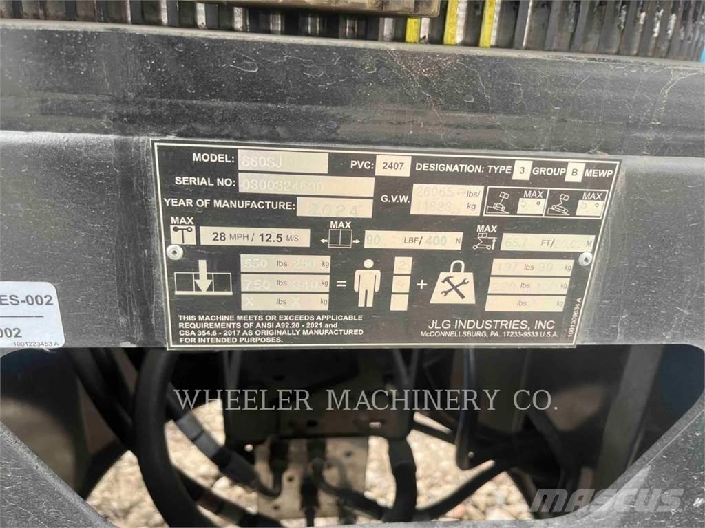 JLG 660SJ Elevadores braços articulados
