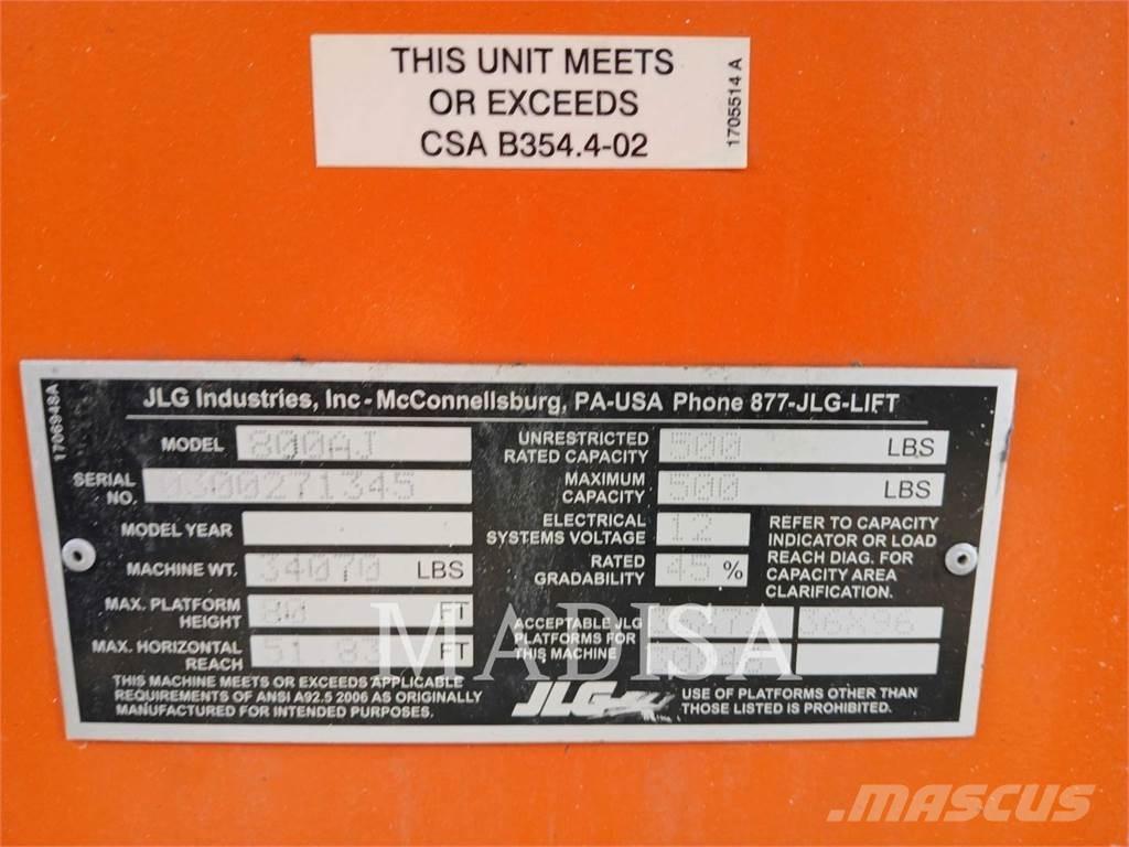 JLG 800 AJ Elevadores braços articulados