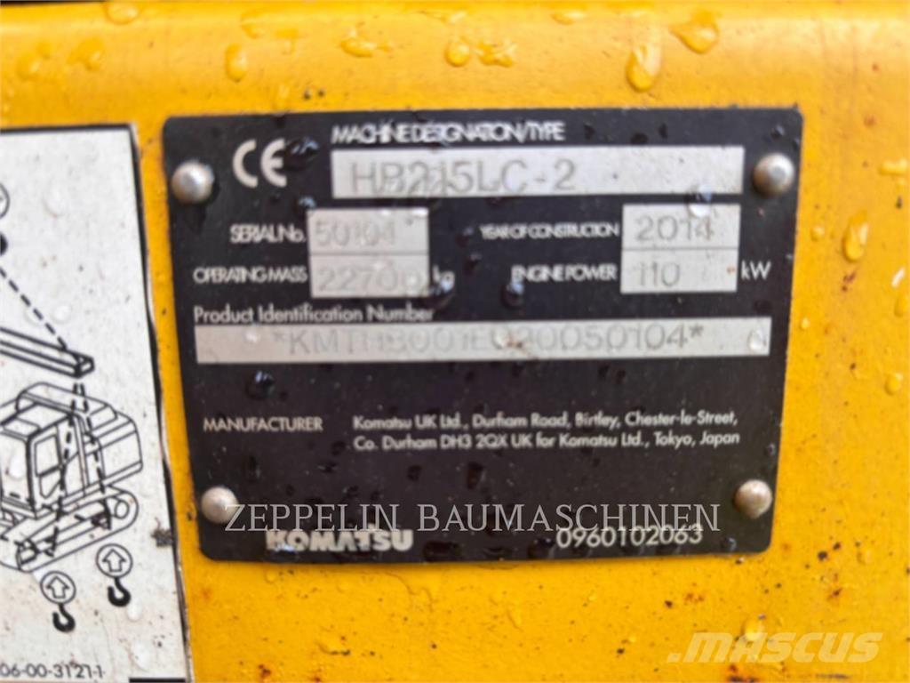 Komatsu HB215LC-2 Escavadeiras de esteiras