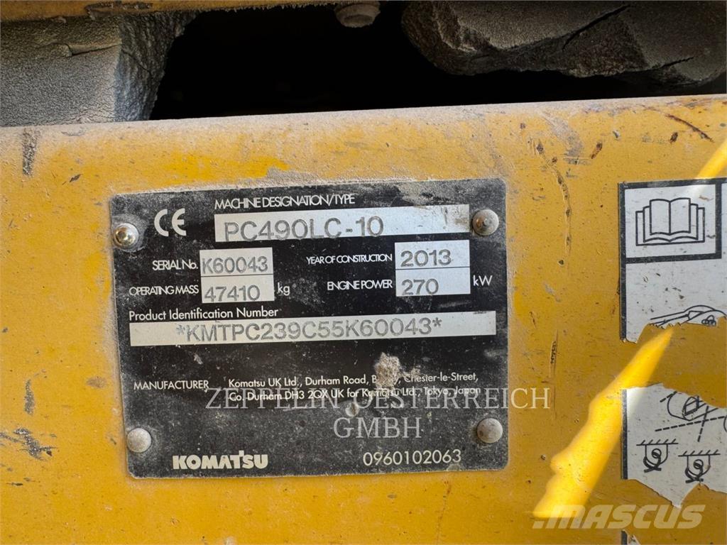 Komatsu PC490LC-10 Escavadeiras de esteiras
