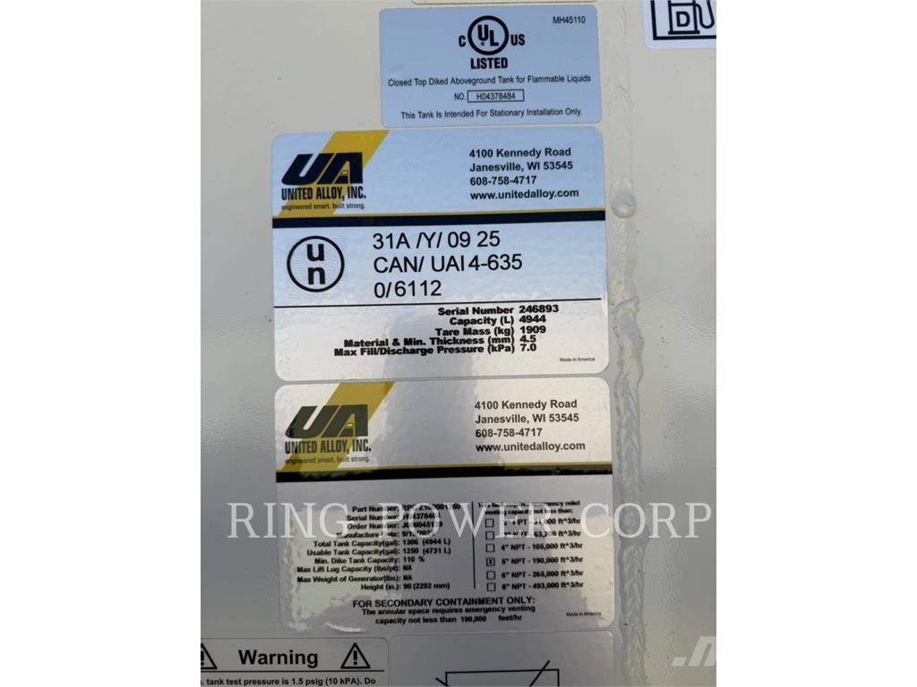 United 1250 GALLON Construção - Outros
