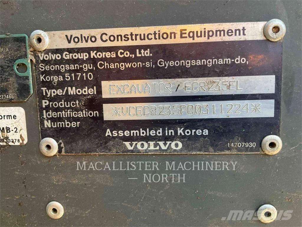 Volvo ECR235EL Escavadeiras de esteiras