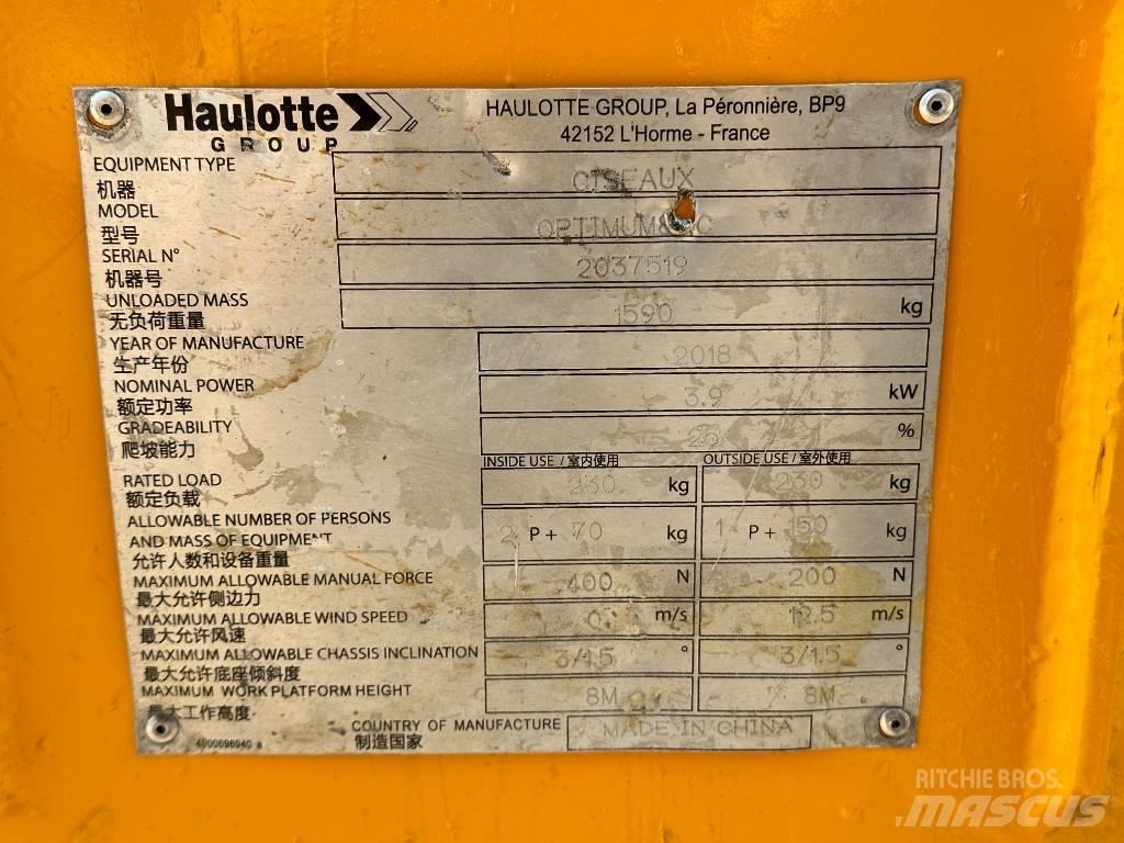 Haulotte OPTIMUM 8 Elevadores de tesoura
