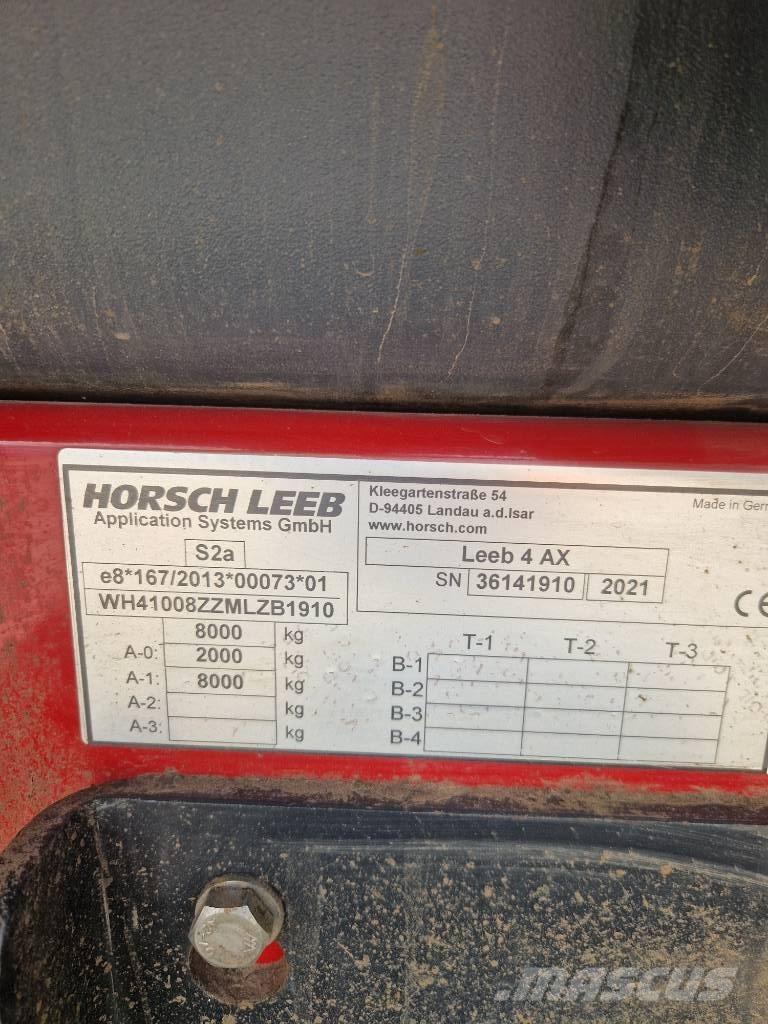 Horsch Leeb 4 AX Pulverizadores rebocados