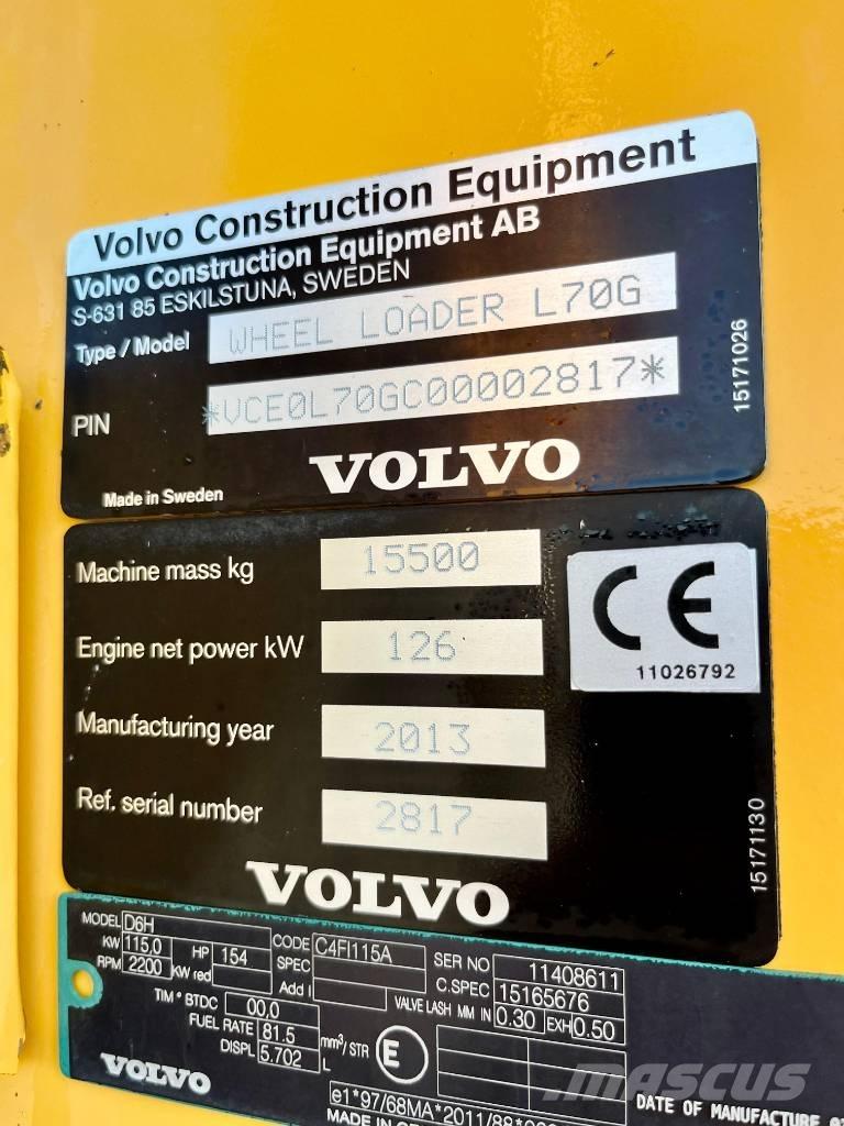 Volvo L 70 G Carregadeiras de rodas