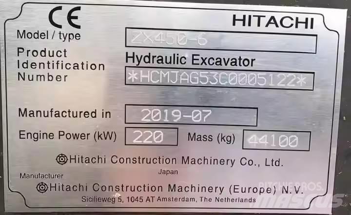 Hitachi ZX450H Escavadeiras de esteiras