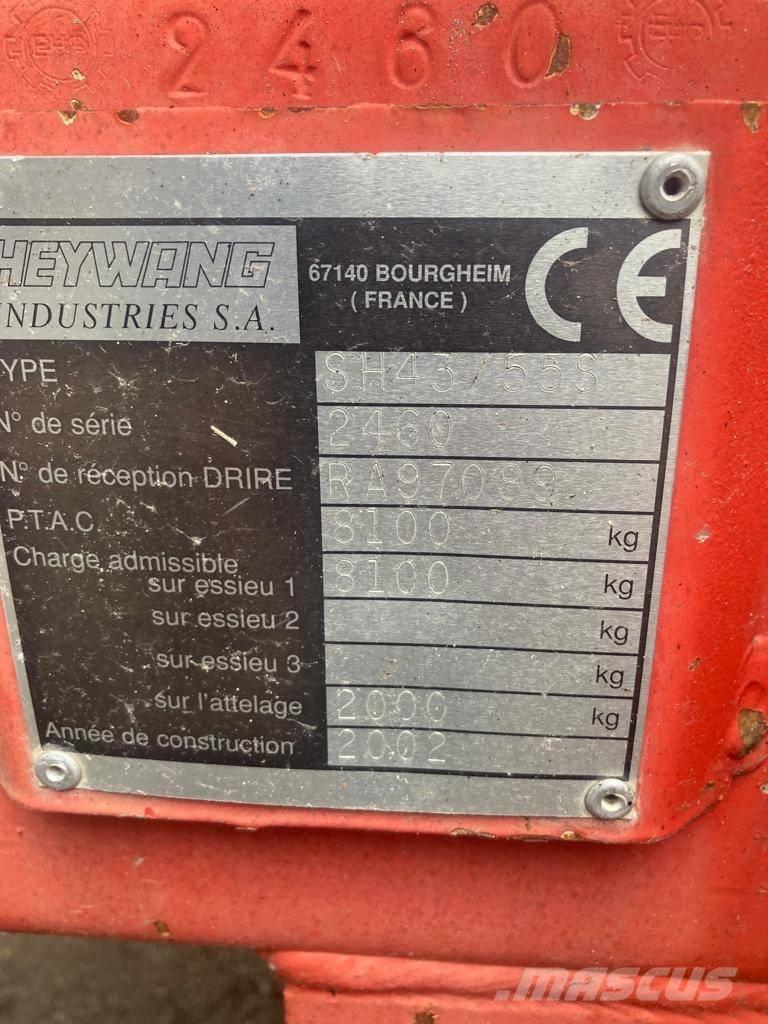 Heywang SH 43/55 S Espalhadores de estrume
