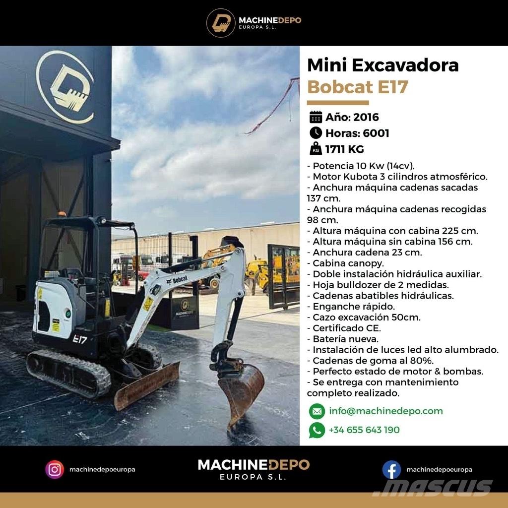 Bobcat E 17 Miniescavadeiras