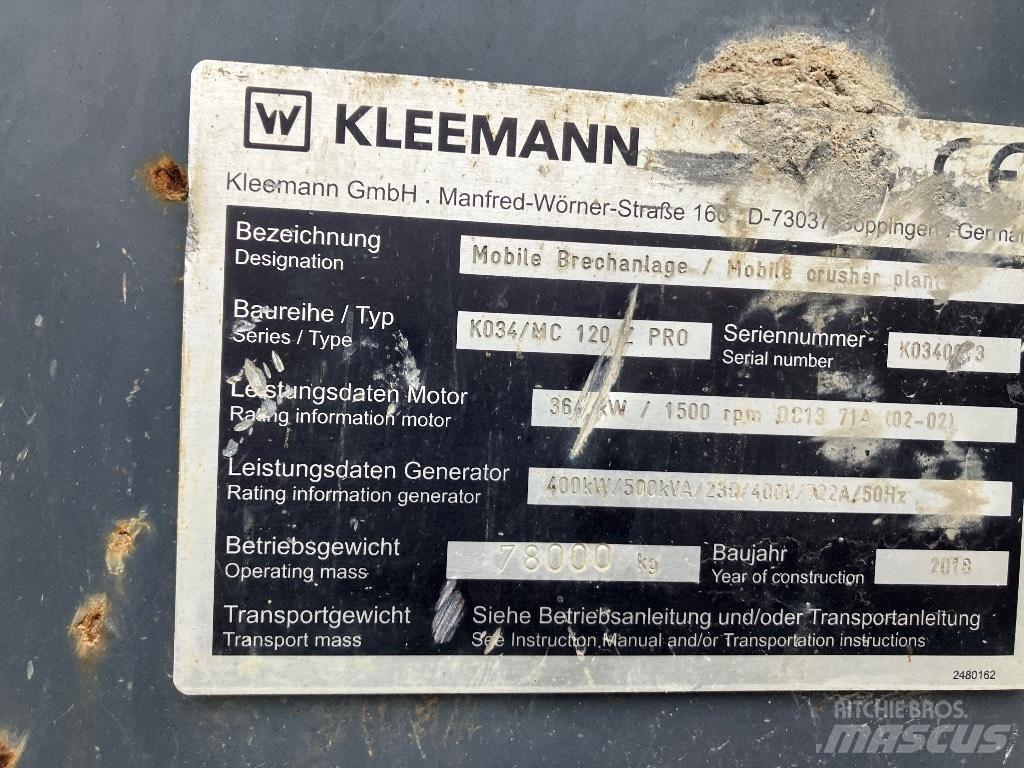 Kleemann MC 120 Z Britadores móveis
