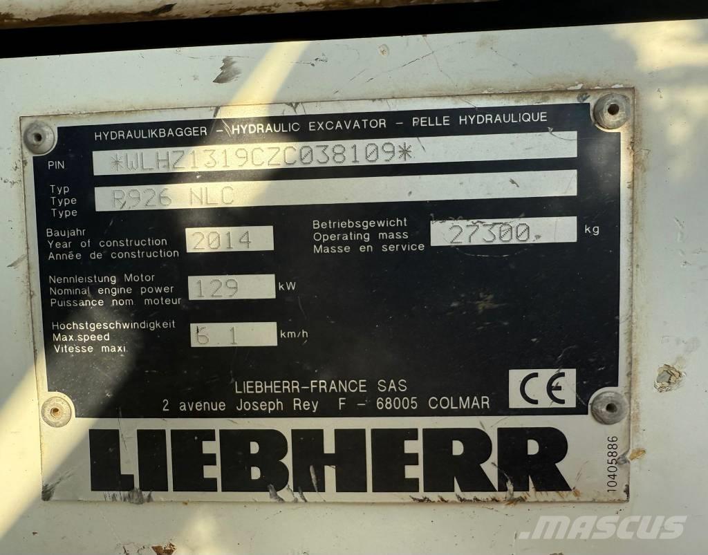 Liebherr R 926 Escavadeiras de esteiras