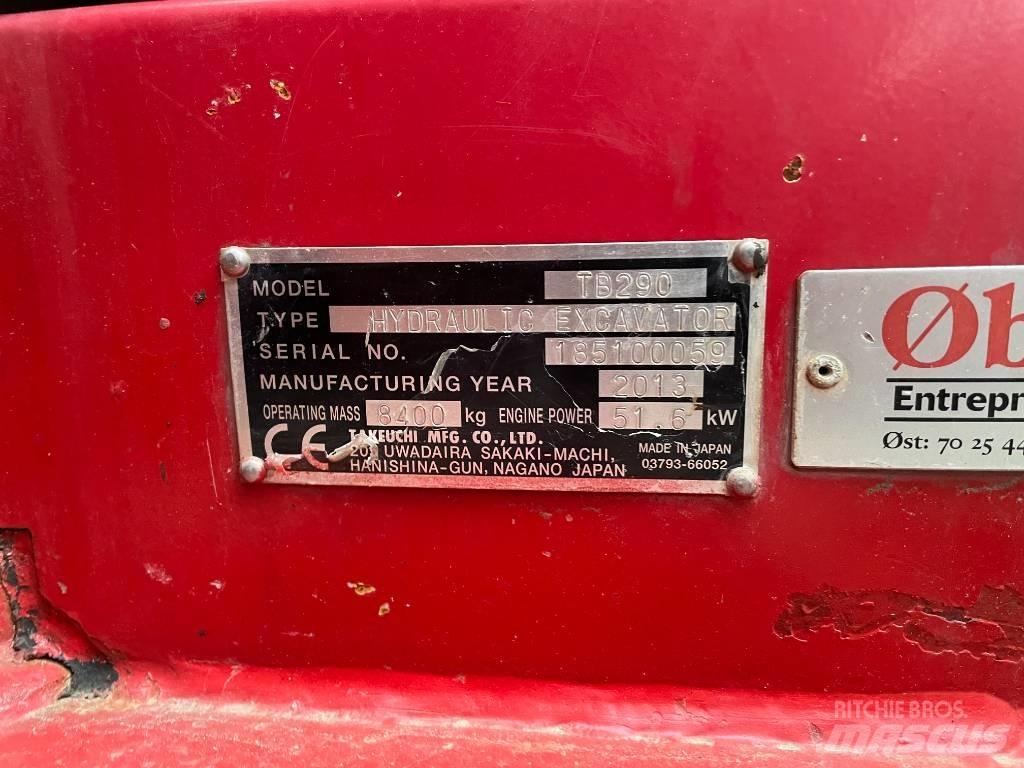 Takeuchi TB290 Escavadoras Midi 7t - 12t