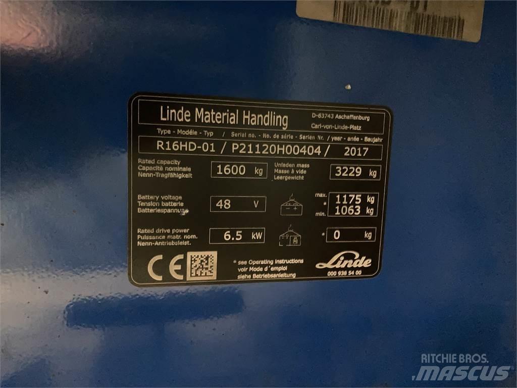 Linde R16HD Empilhadores Elevadores