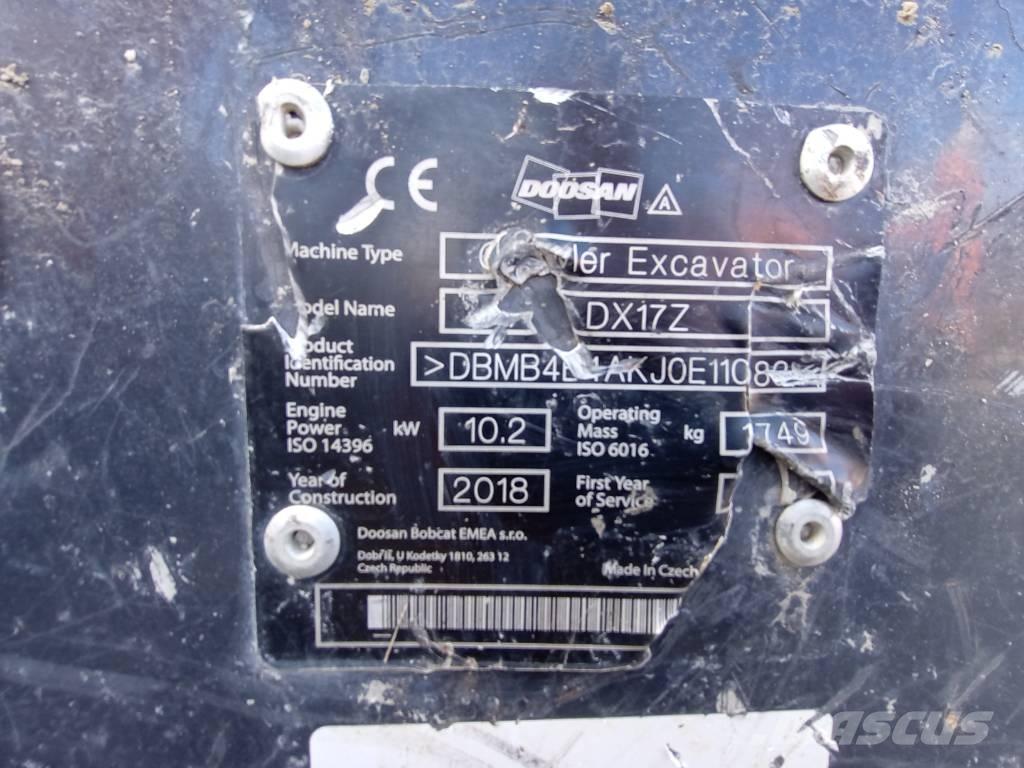 Doosan DX 17 Miniescavadeiras