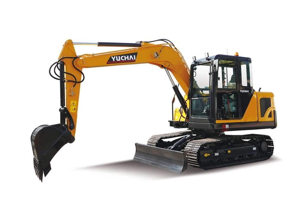 Yuchai YC80 PREMIUM Escavadeiras de esteiras