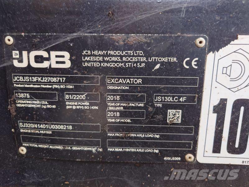 JCB JS 130 LC Escavadeiras de esteiras