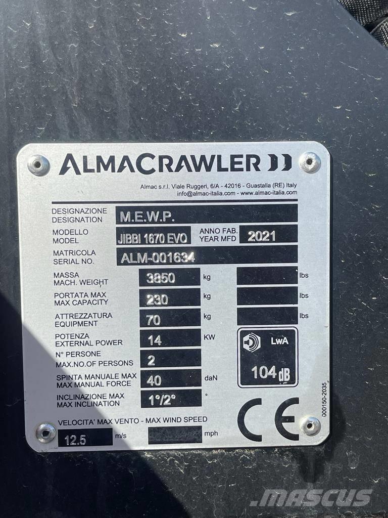 Almac Jibbi 1670 evo Outros elevadores e plataformas