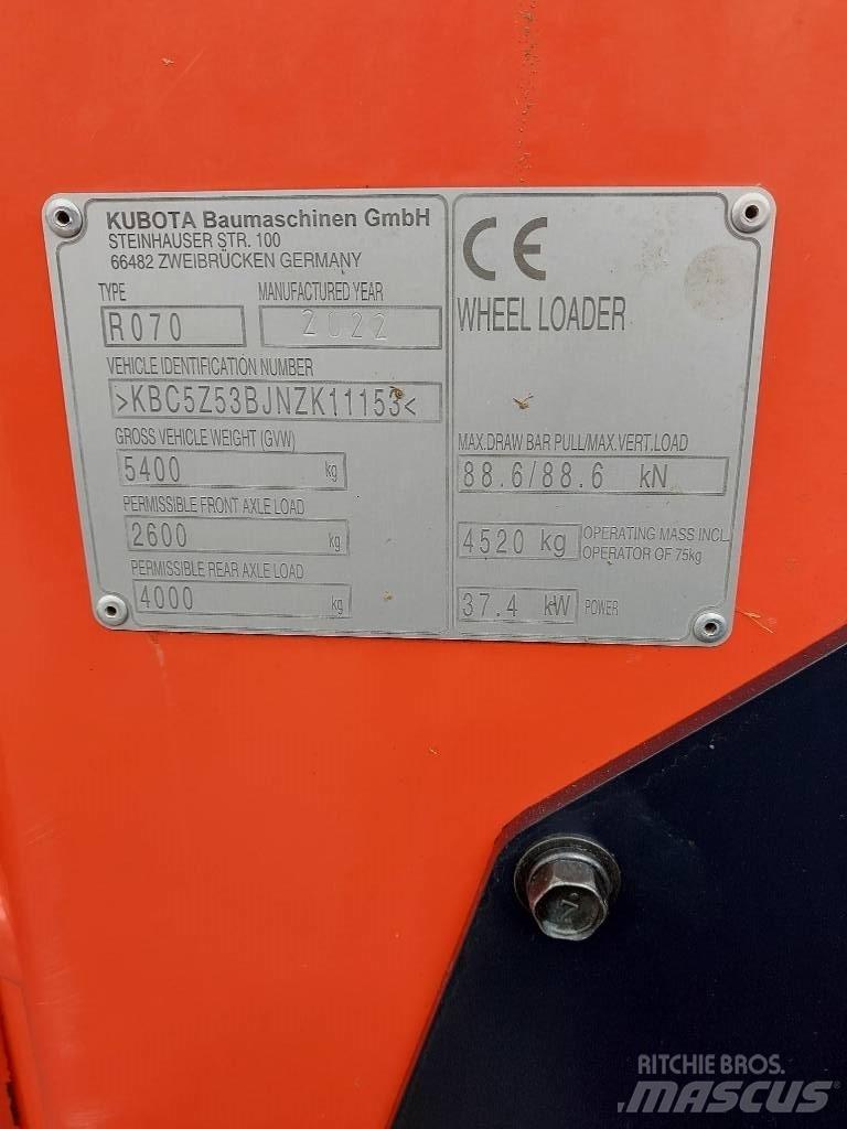 Kubota R 070 Carregadeiras de rodas