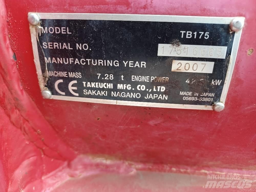 Takeuchi TB175 Escavadoras Midi 7t - 12t
