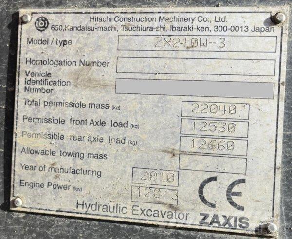 Hitachi ZX 210W-3 Escavadoras de rodas