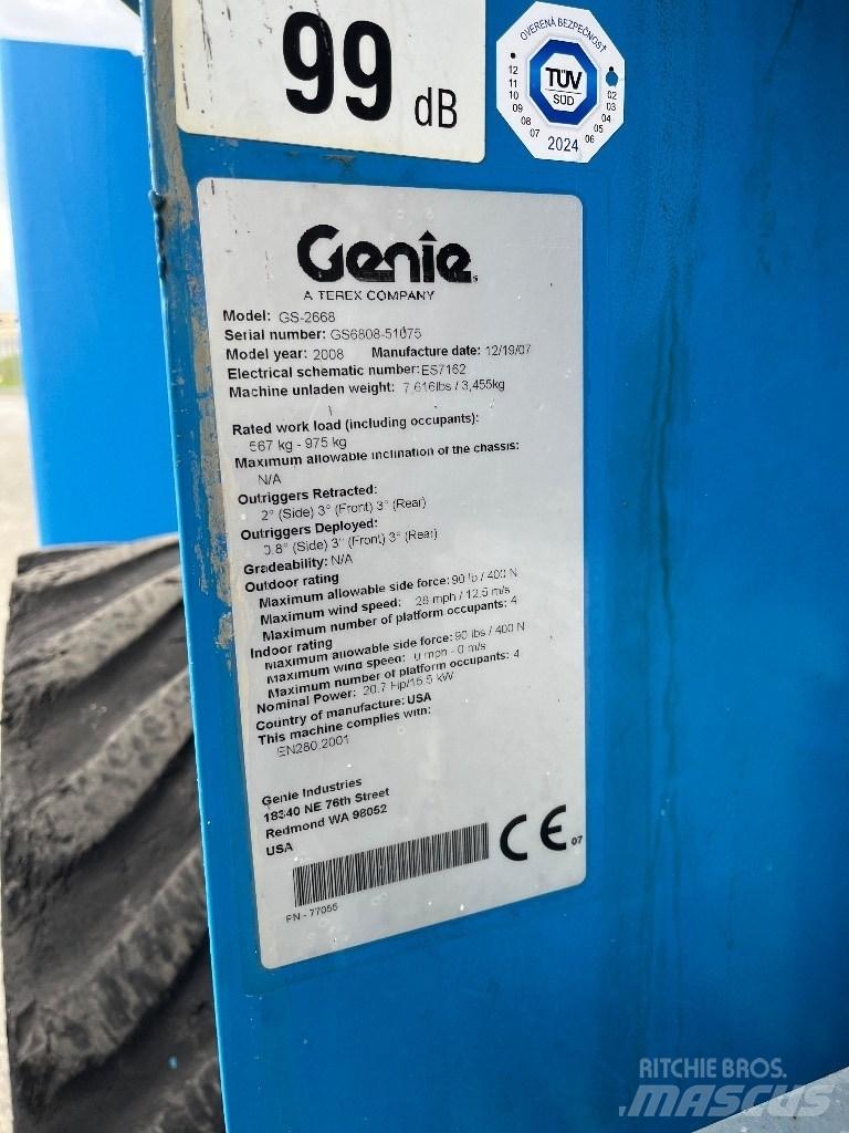 Genie GS 2668 RT Elevadores de tesoura