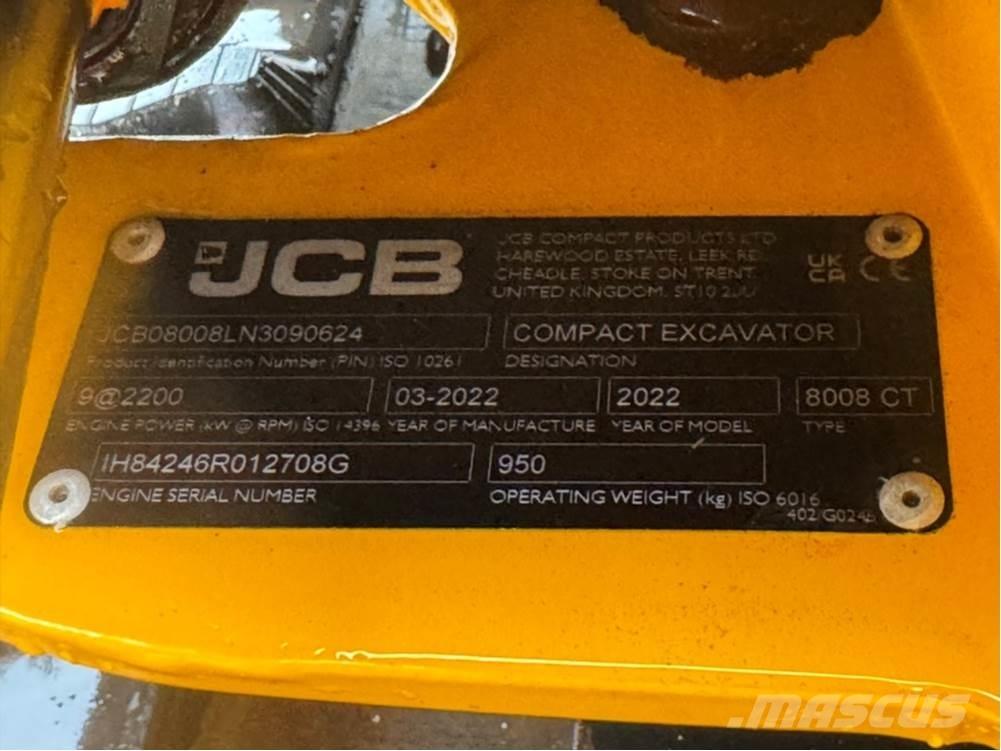 JCB MICRO 8008 Miniescavadeiras