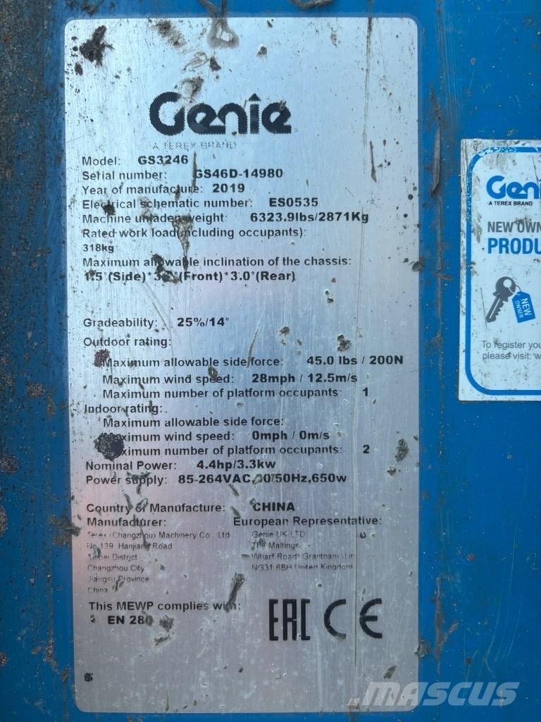 Genie GS 3246 Elevadores de tesoura