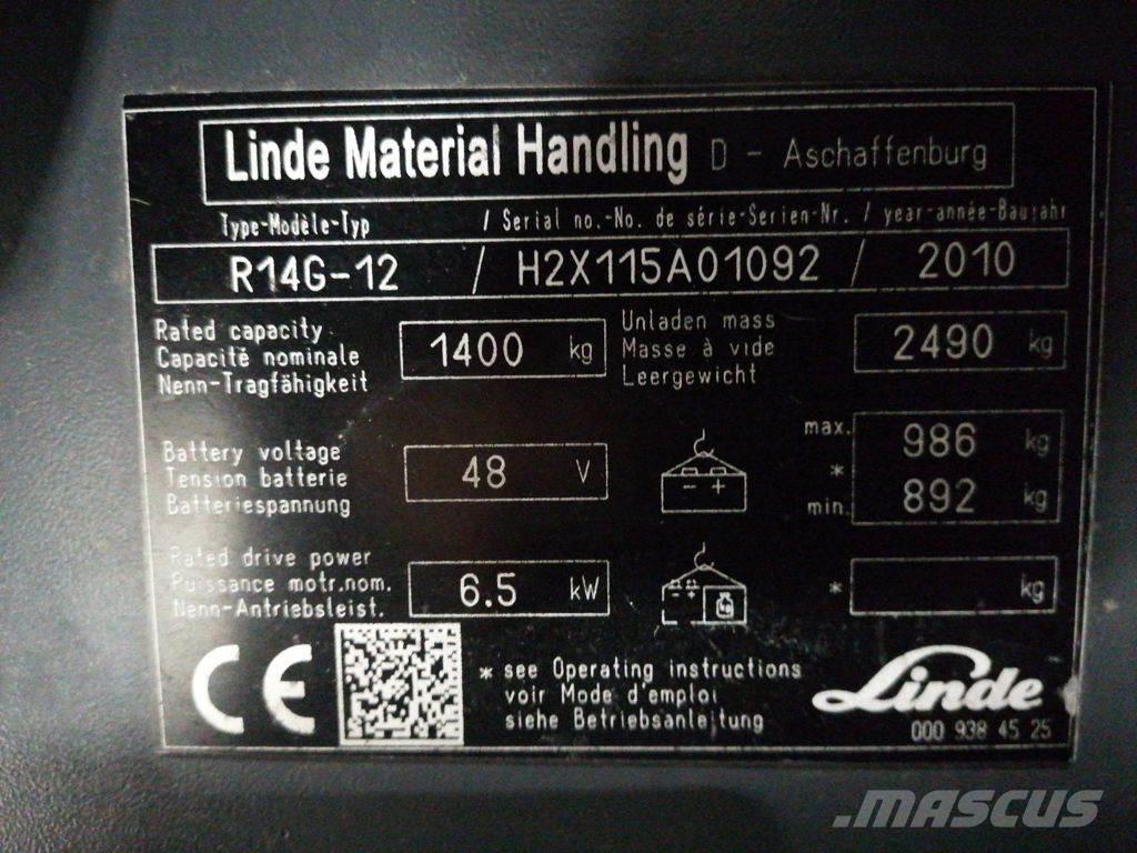 Linde R14G-12 Empilhadores Elevadores