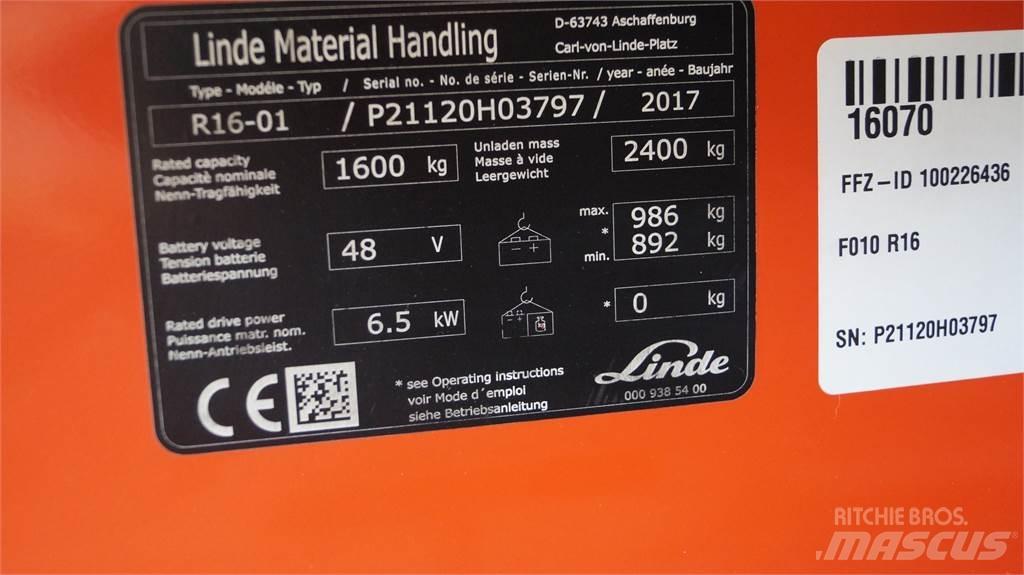 Linde R16 Empilhadores Elevadores