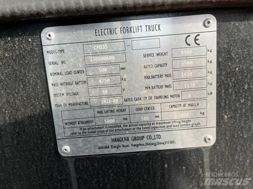 Hangcha CPD35-XD2 Empilhadores eléctricos