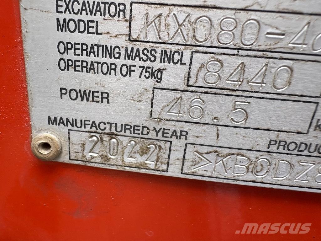 Kubota KX 080 Escavadoras Midi 7t - 12t