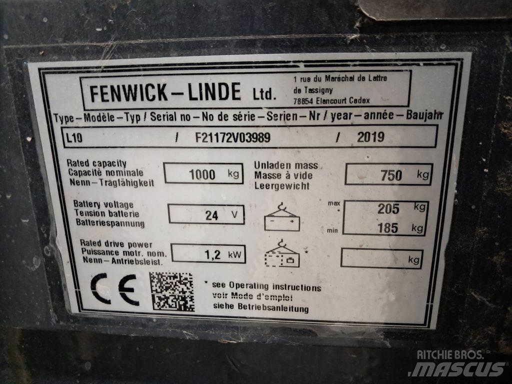Linde L10 Empilhador para operador externo