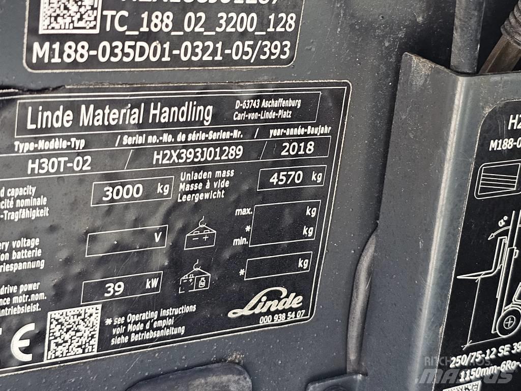 Linde H30T-02 Empilhadores a gás