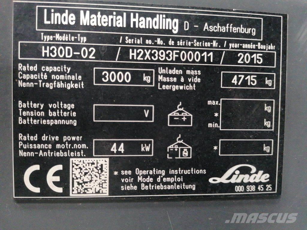 Linde H30D-02 Empilhadores Diesel