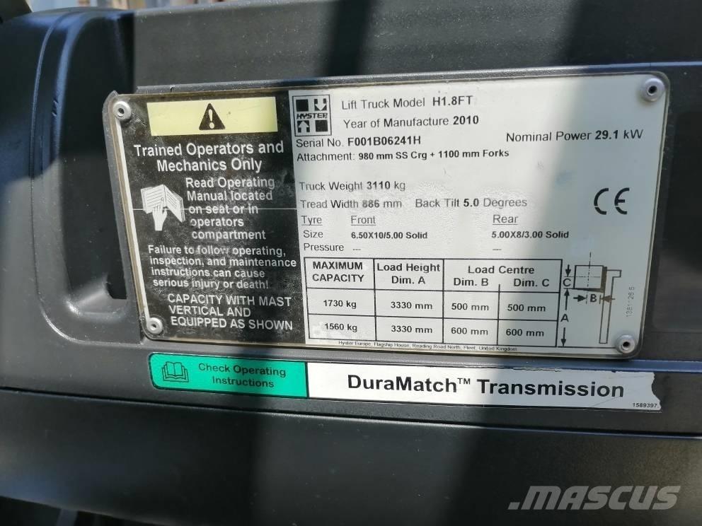 Hyster H 1.8 FT Empilhadores Diesel
