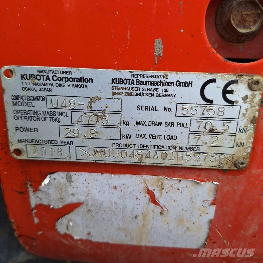 Kubota U 48-4 Miniescavadeiras